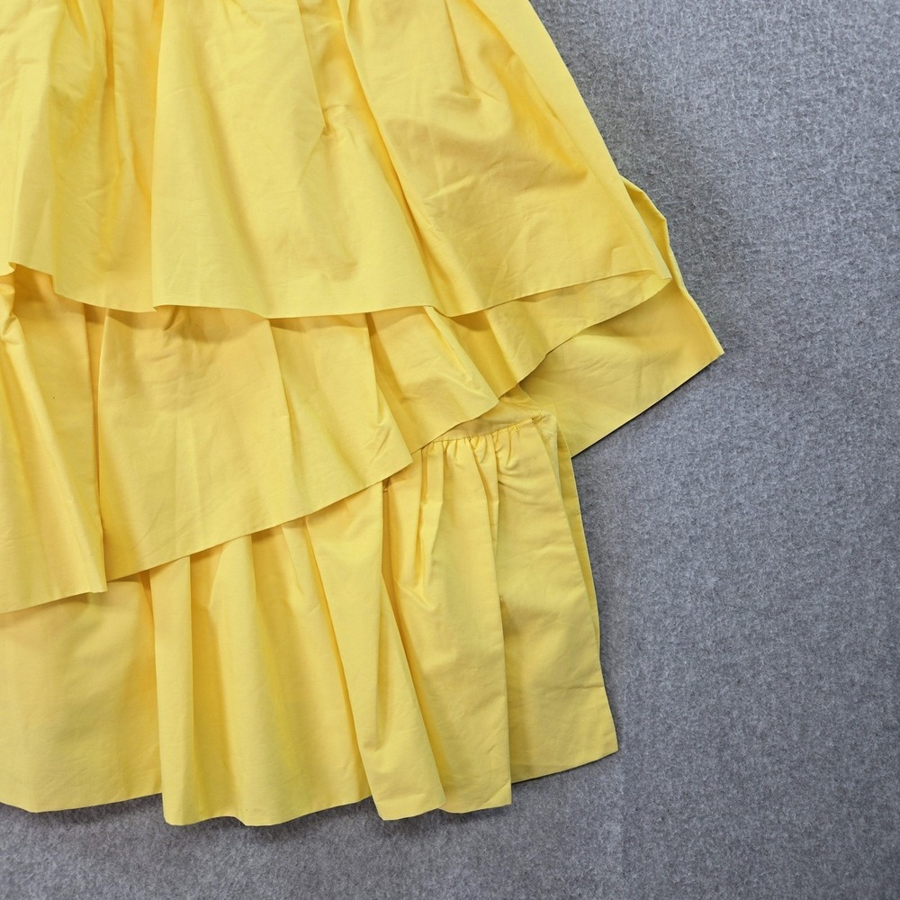 Yellow One-Shoulder Ruffle Asymmetrical Dress - Picture 5 of 11